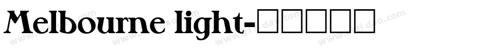 Melbourne light字体转换